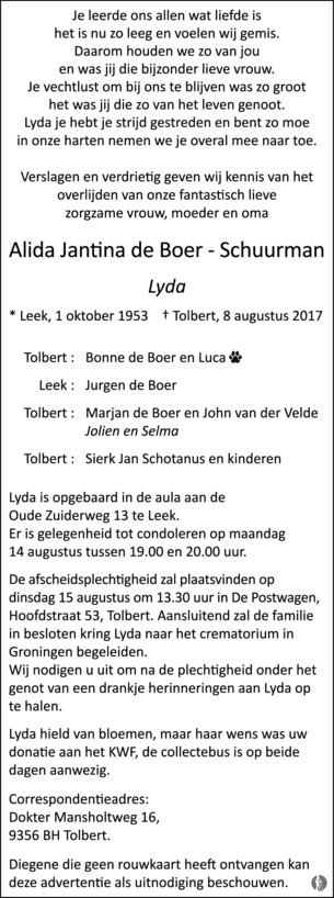 alida schuurman on 8 Aug 2017.